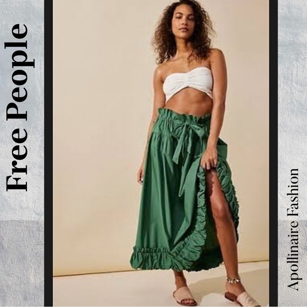 Free People Favorite Part MIDI Skirt in Mermaid Size XS New